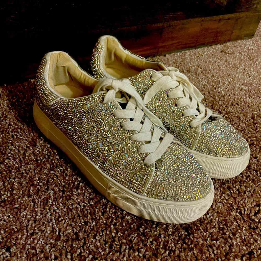 Betsey Johnson brand rhinestone shoes